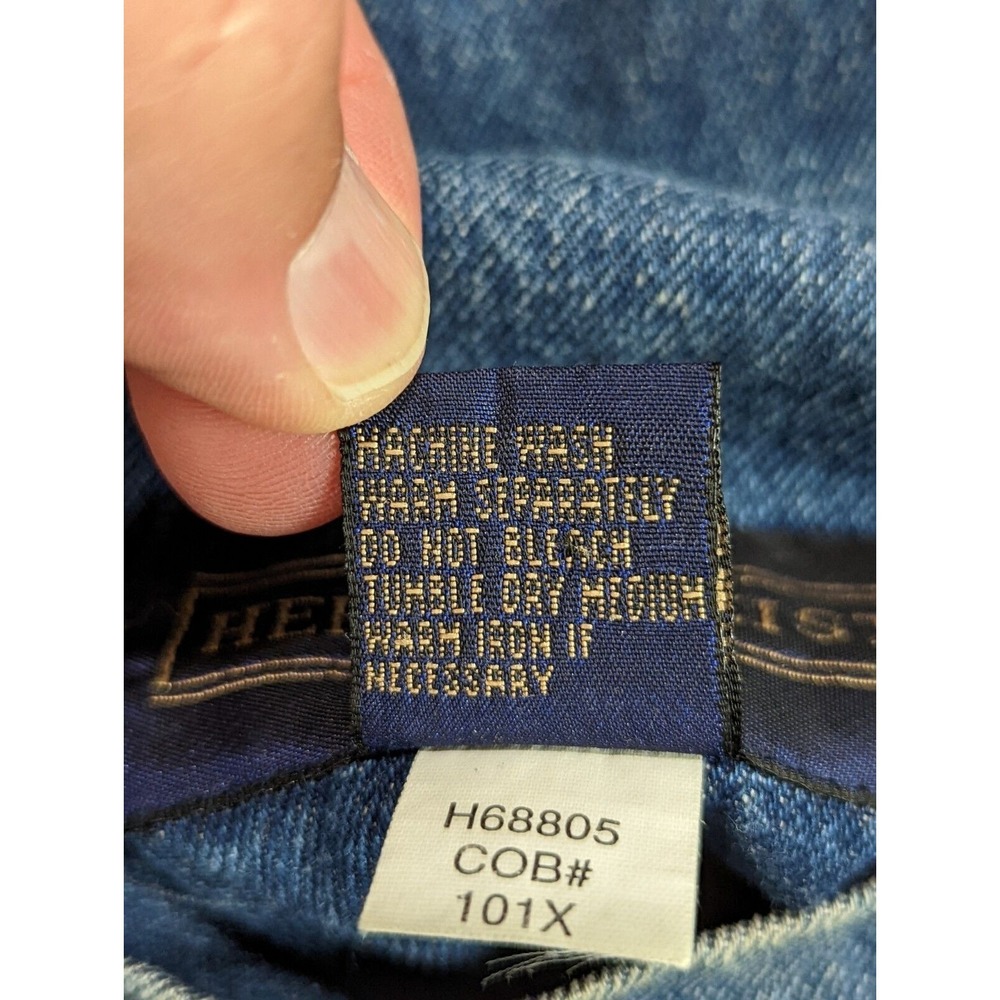 Herman Geist Denim Jacket Size XL Barn Lined Reversible Corduroy Cotton Blue - Picture 4 of 7